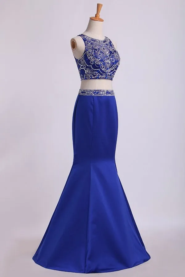 2024 Two Pieces Mermaid Scoop Prom Dresses P3287EZ7