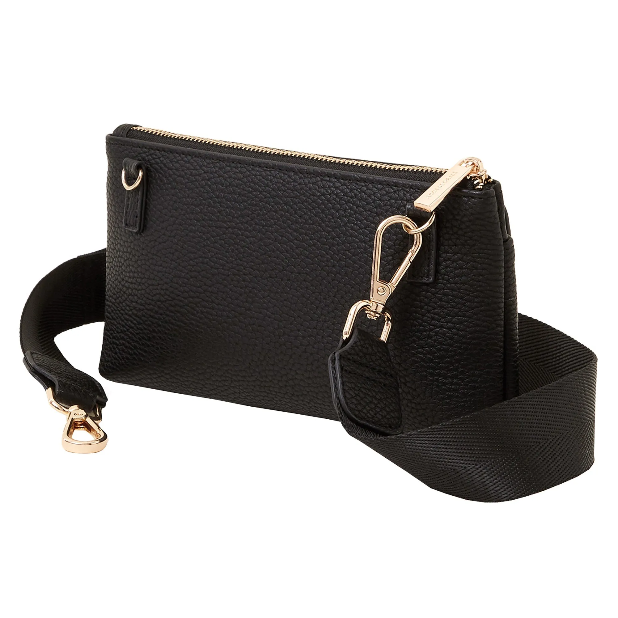 Accessorize London Women's Black Front Flap Phone Bag