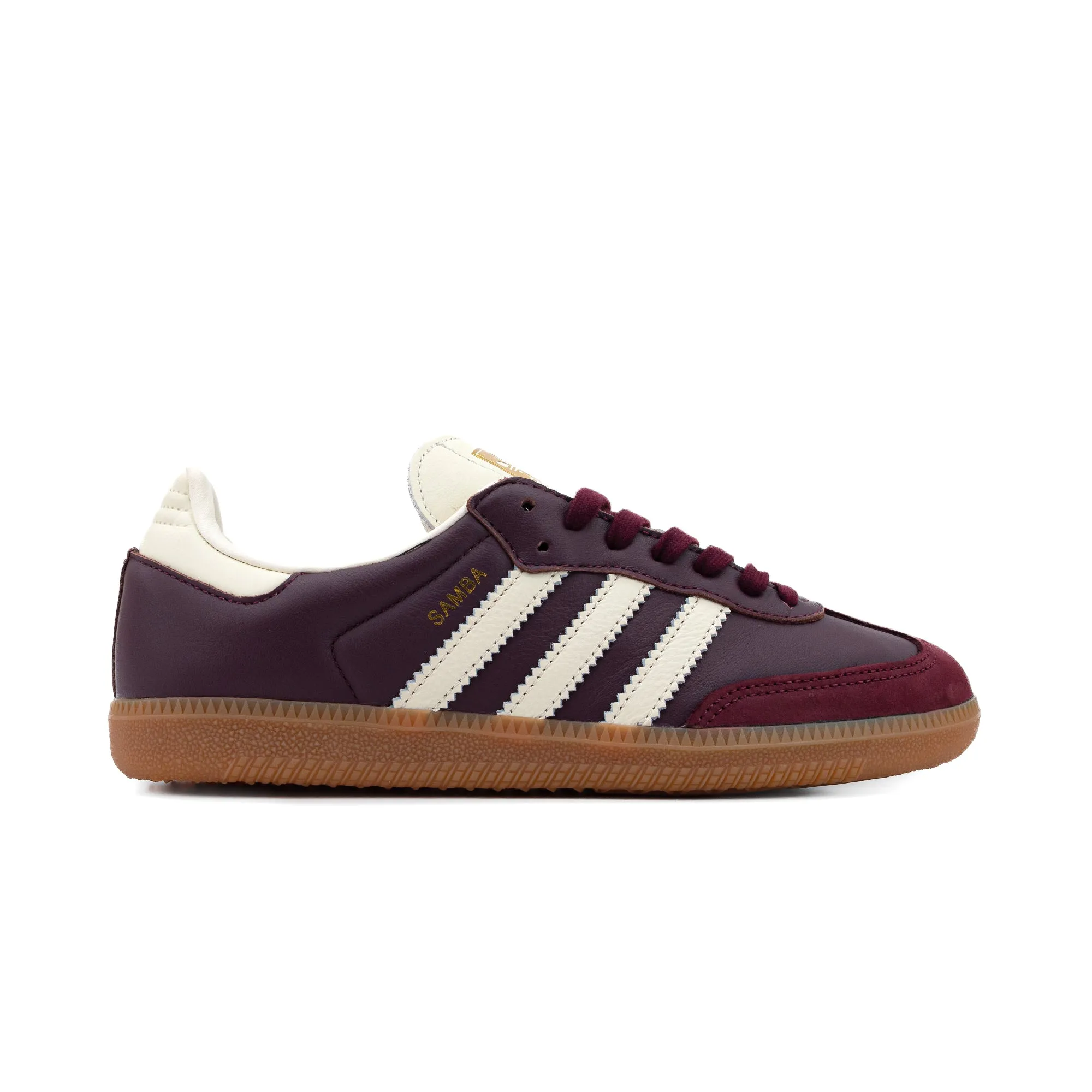 adidas Women's Samba OG Maroon/Cream White/Gold Metallic ID0477