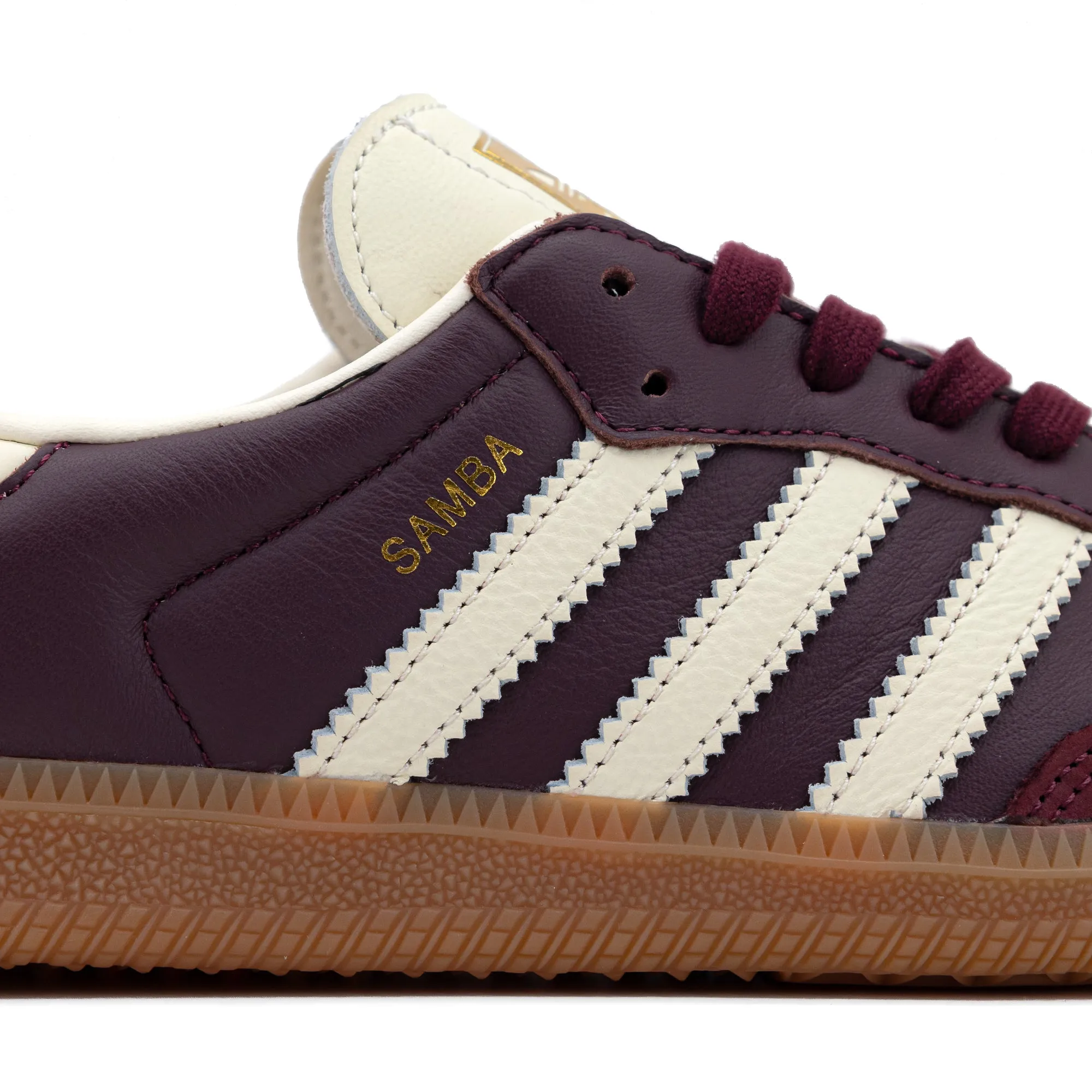 adidas Women's Samba OG Maroon/Cream White/Gold Metallic ID0477