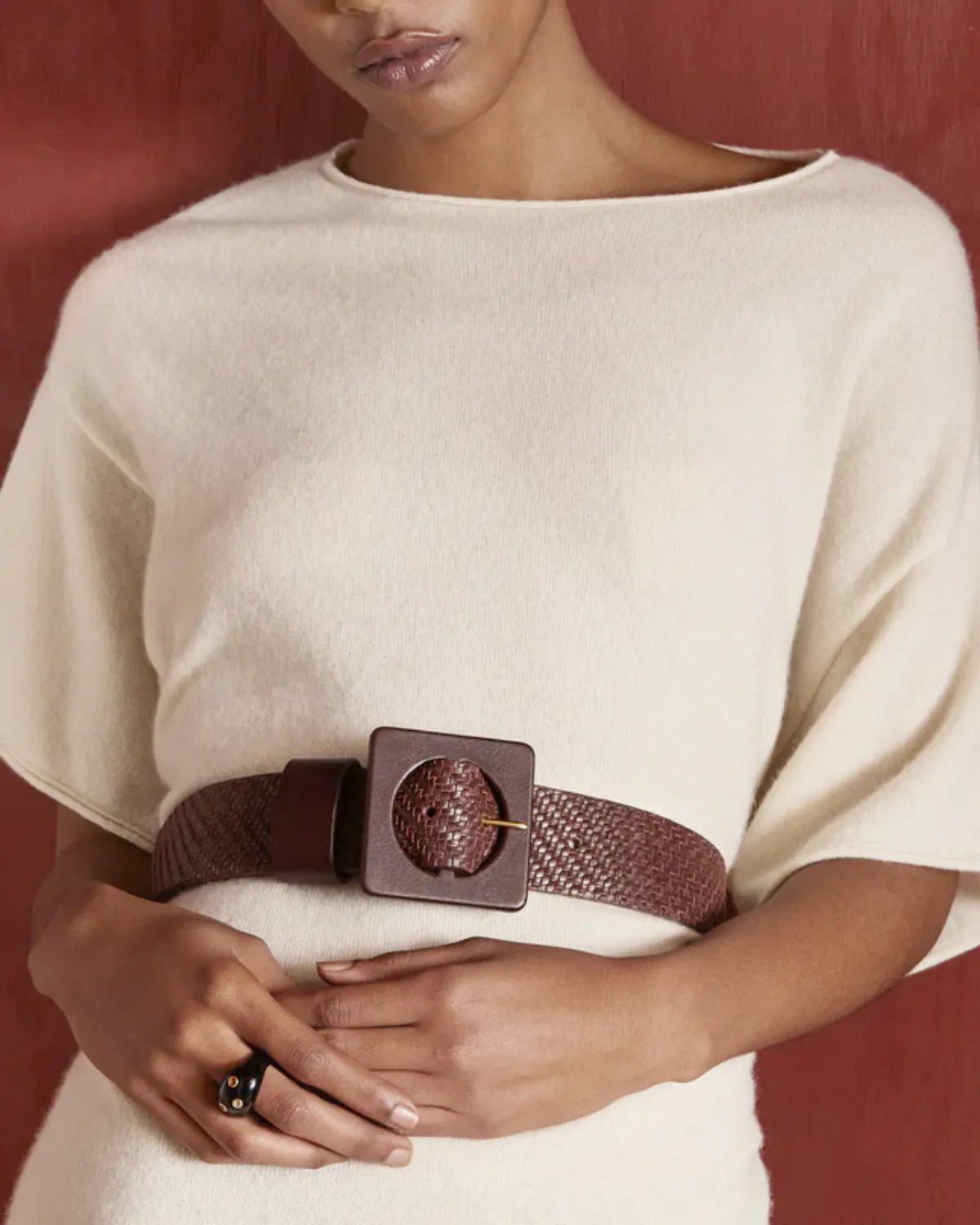 Agnes Belt (Woven Espresso)