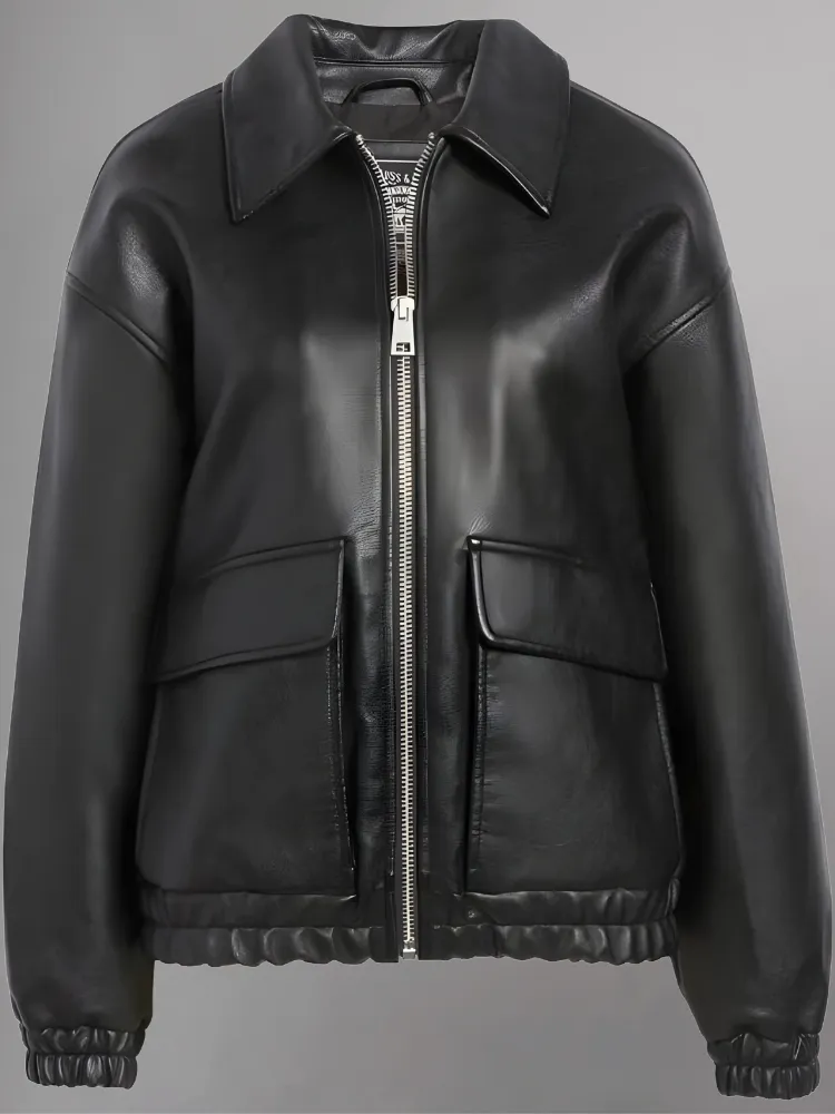 Aida Black A-2 Bomber Jacket