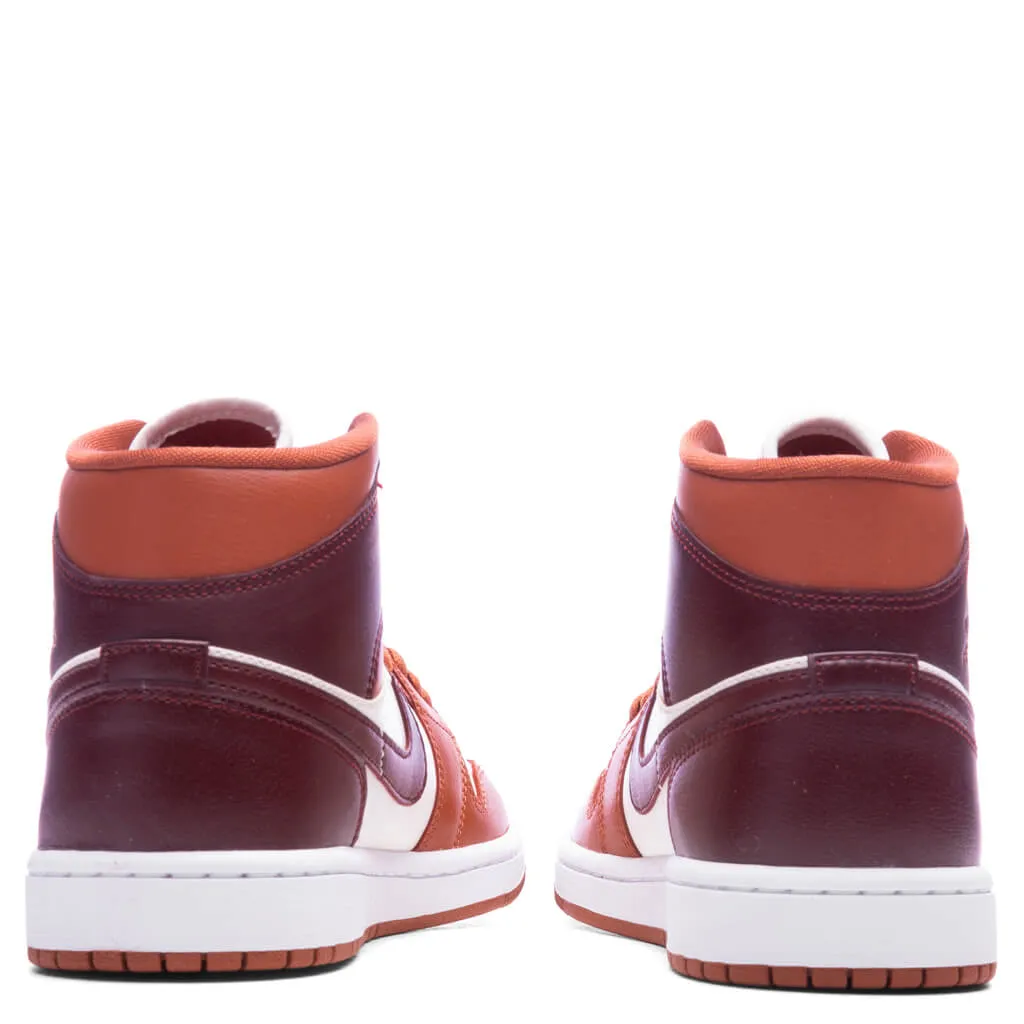 Air Jordan 1 Mid - Dusty Peach/Night Maroon/Sail