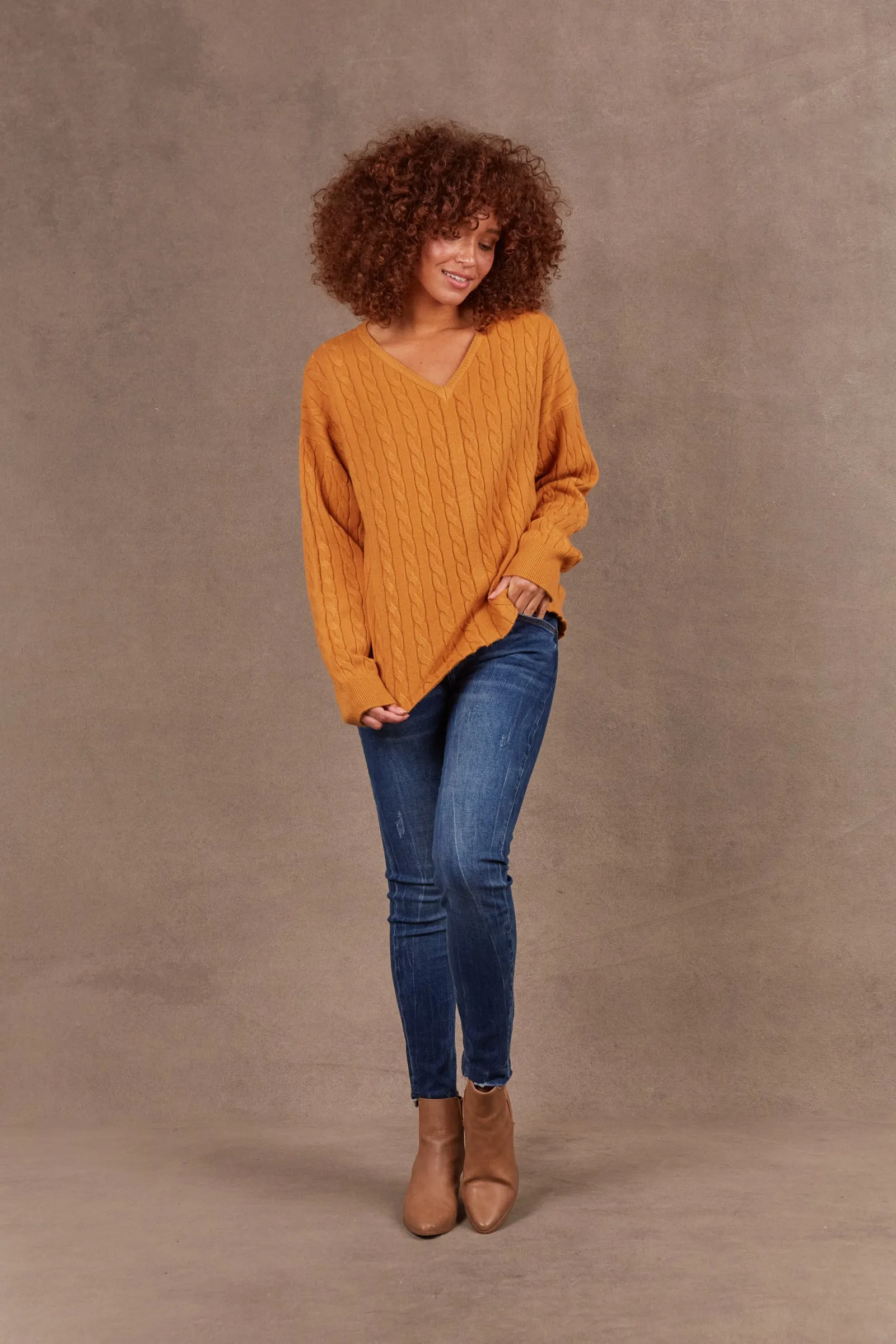 Alawa Cable Knit - Ochre