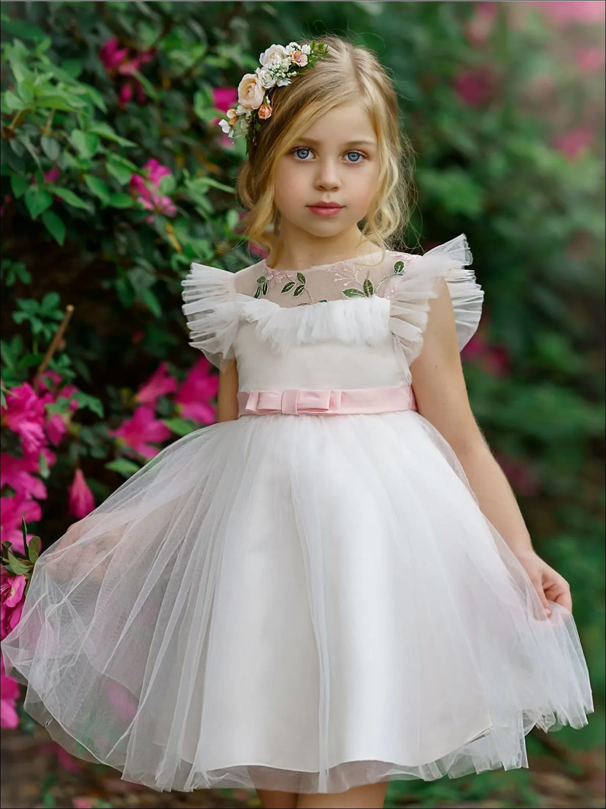 Angel Sleeves Party Tutu Dress