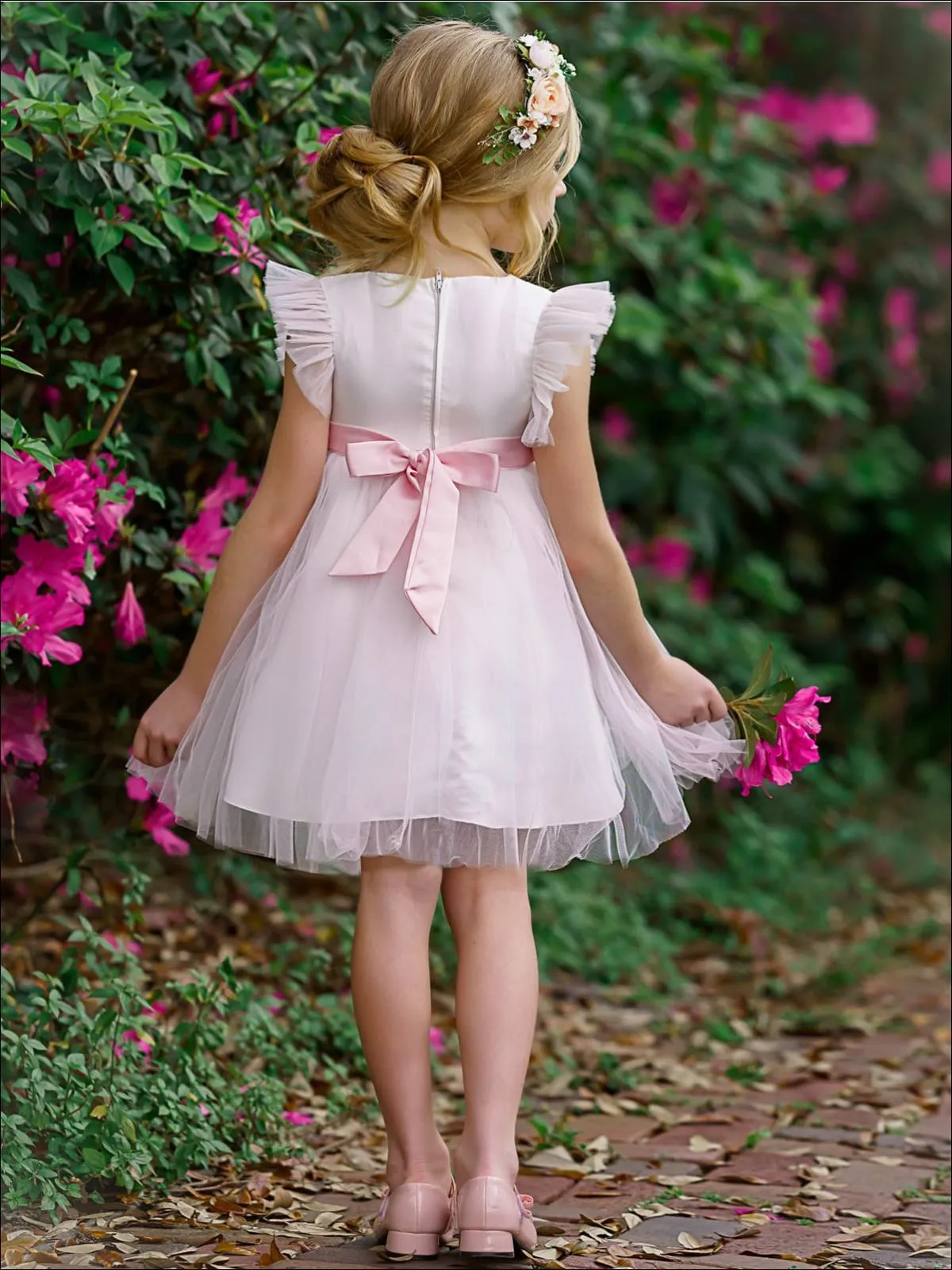 Angel Sleeves Party Tutu Dress