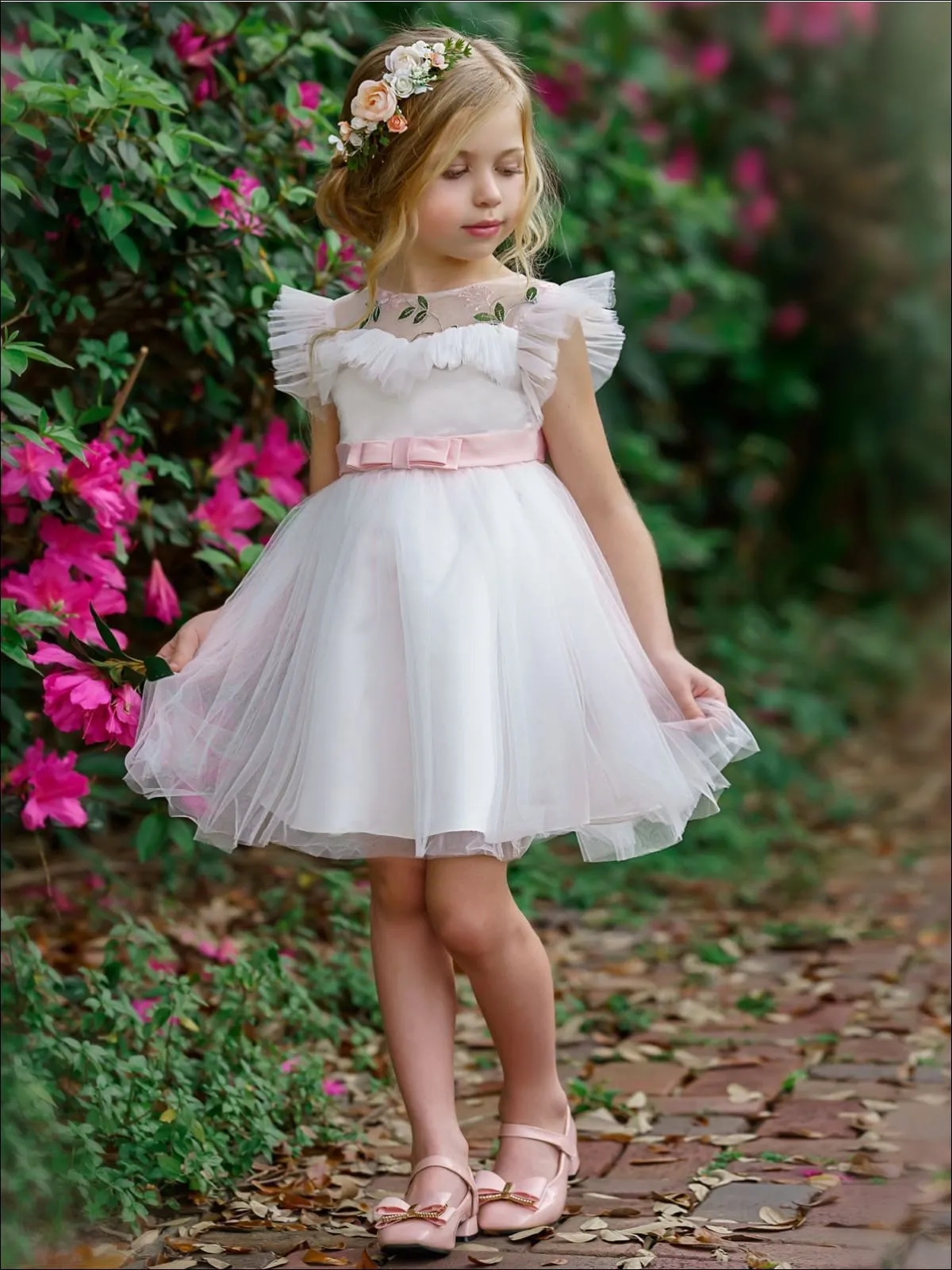 Angel Sleeves Party Tutu Dress