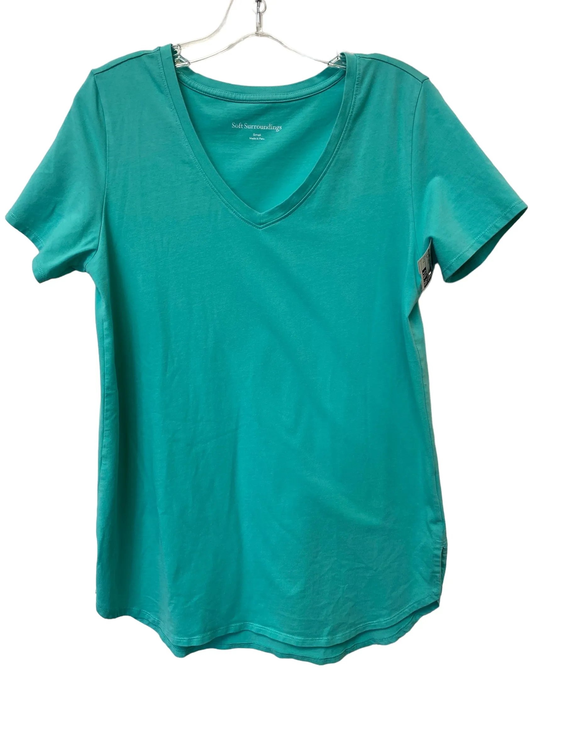 Aqua Top Short Sleeve Basic Soft Surroundings, Size S