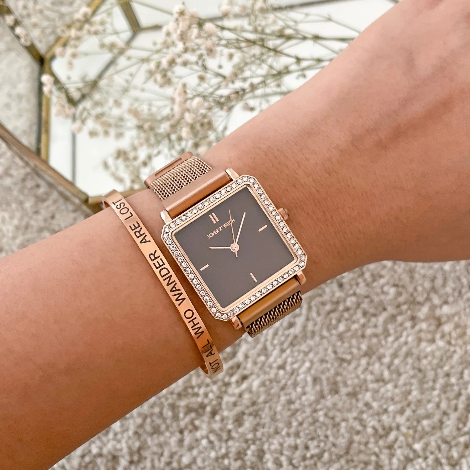 Azula Rosegold Watch Bracelet Stack