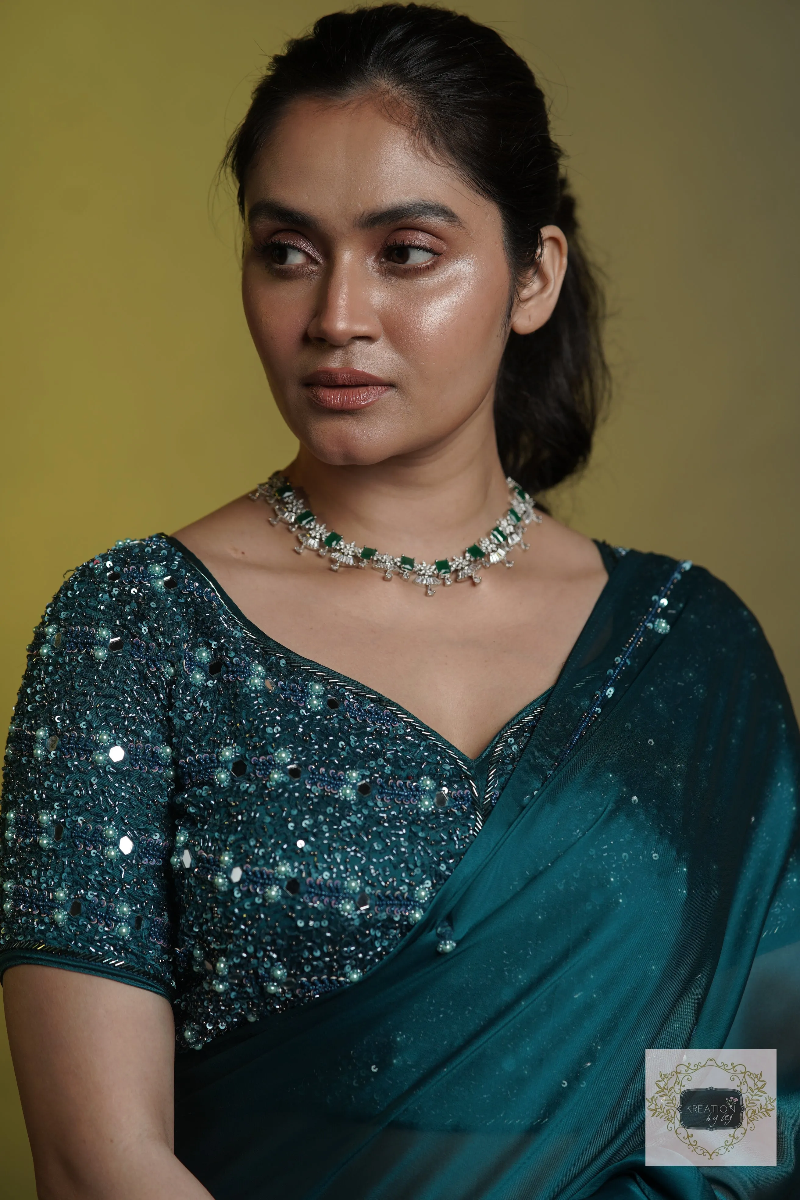 Azure Blue Cocktail Saree