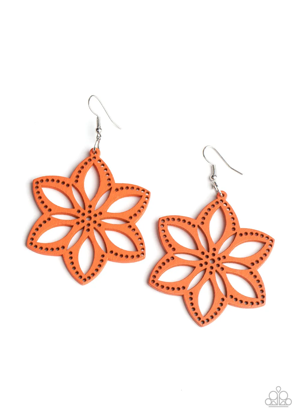 Bahama Blossoms Orange-Earrings