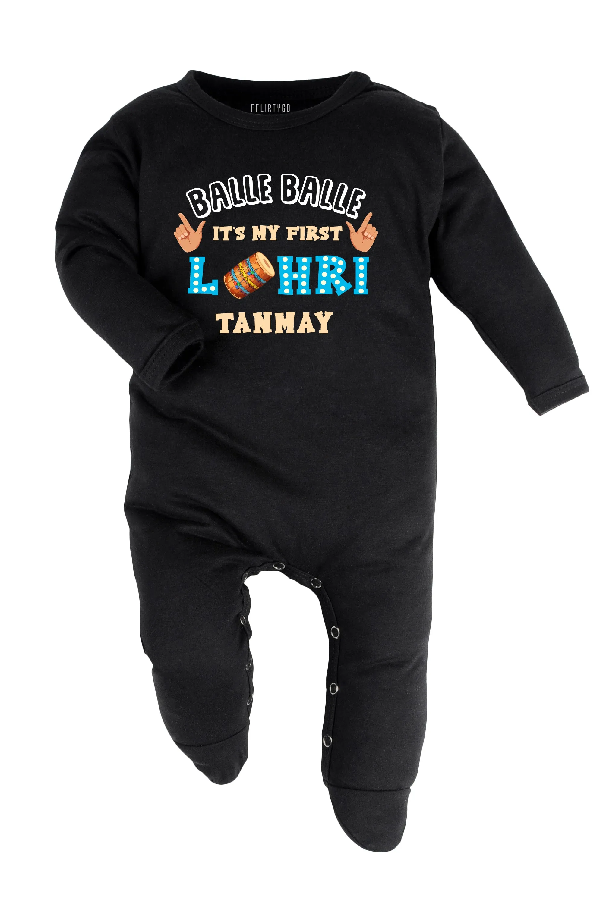 Balle Balle It's My First Lohri Baby Romper | Onesies w/ Custom Name