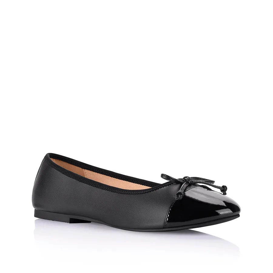 Bamba Ballet Flats - Black/Black Patent