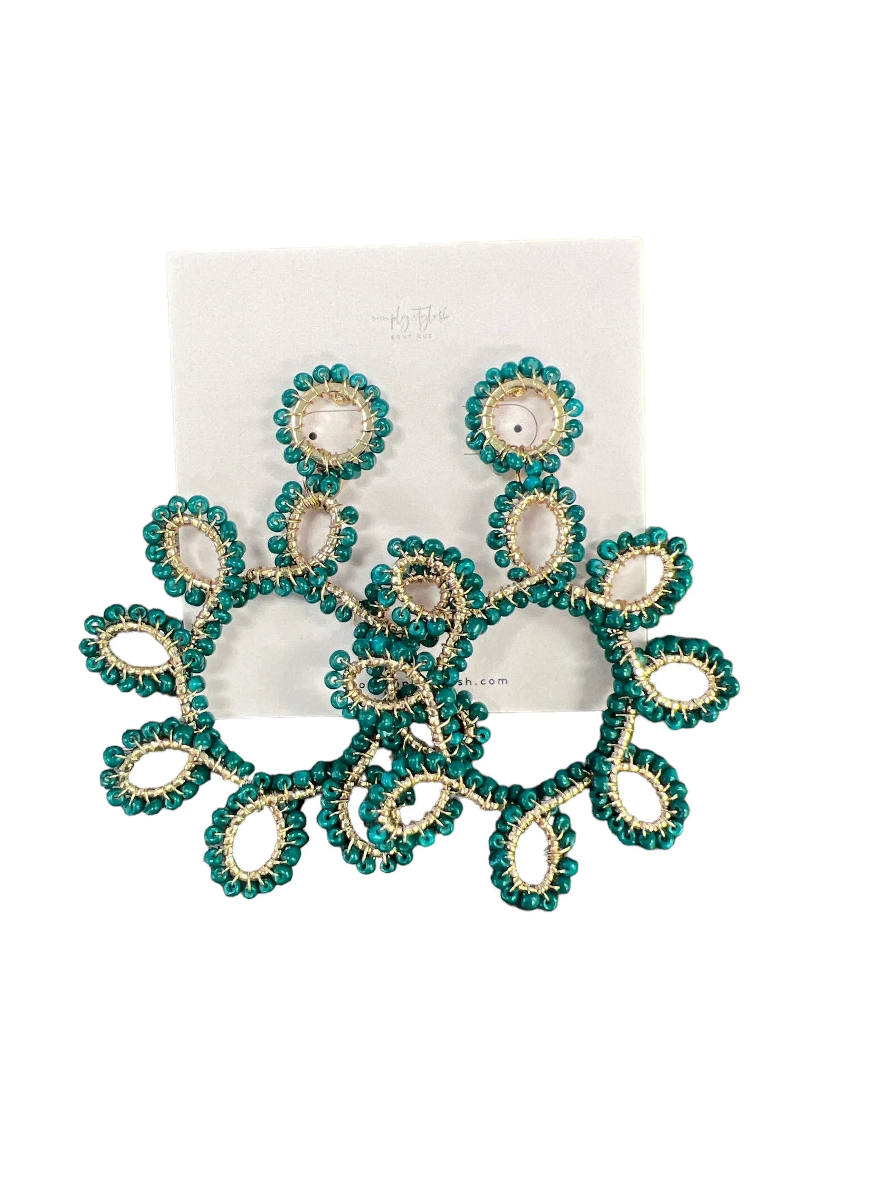 Bead Line Flower Earring