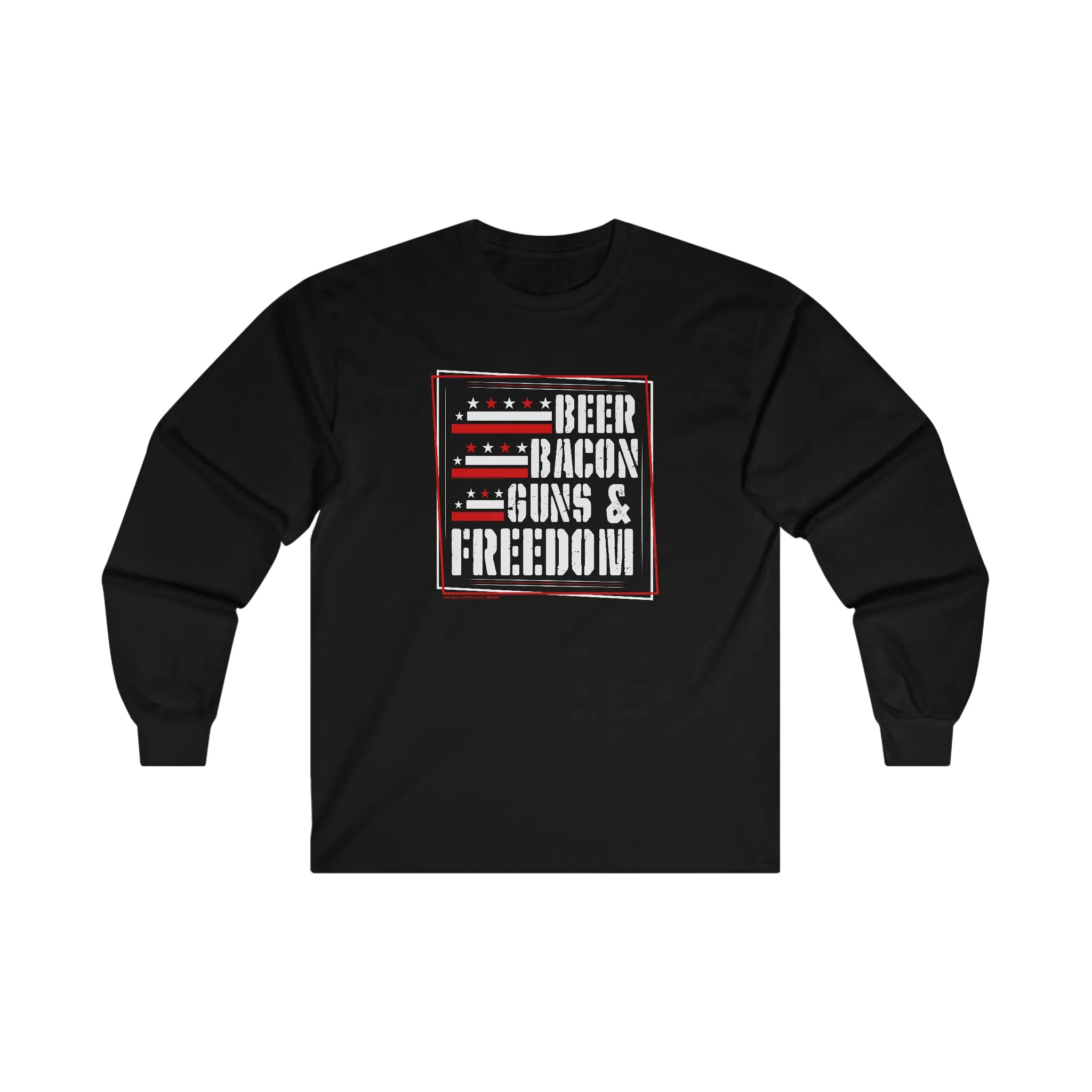 Beer Bacon Guns and Freedom Long Sleeve Tee