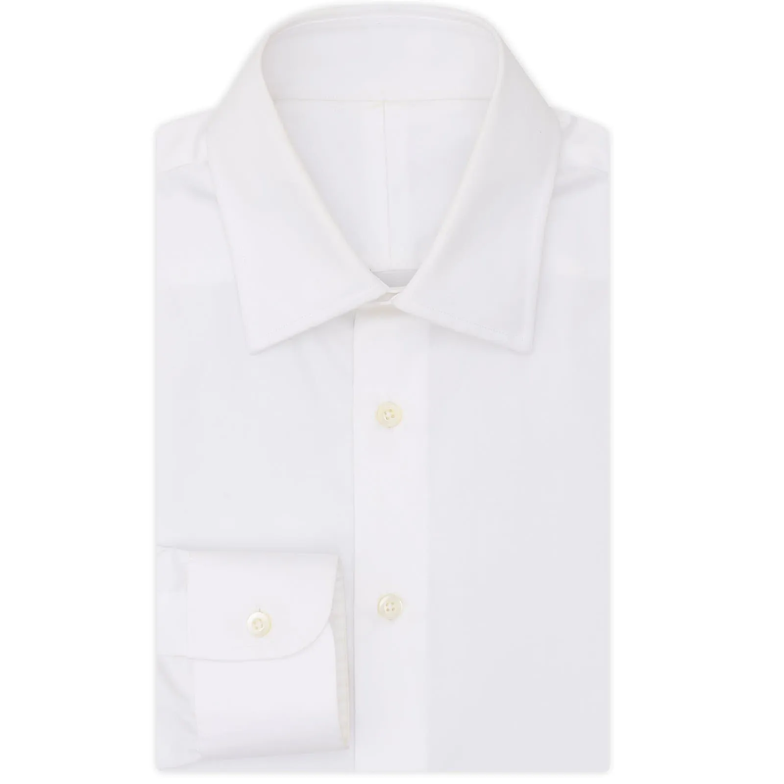 BESPOKE ATHENS Handmade White Cotton Dress Shirt EU 40 NEW US 15.75