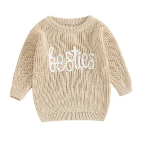 BESTIES - Cream Baby Girl Deluxe Sweater Layette Fall Winter