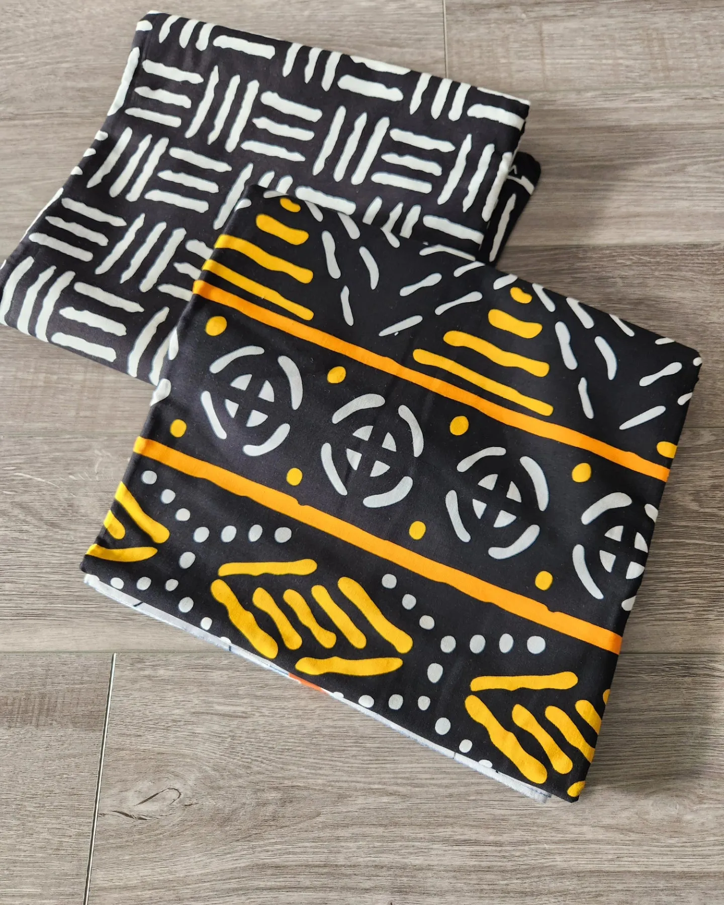 Black and Gold Mix and Match African Fabric