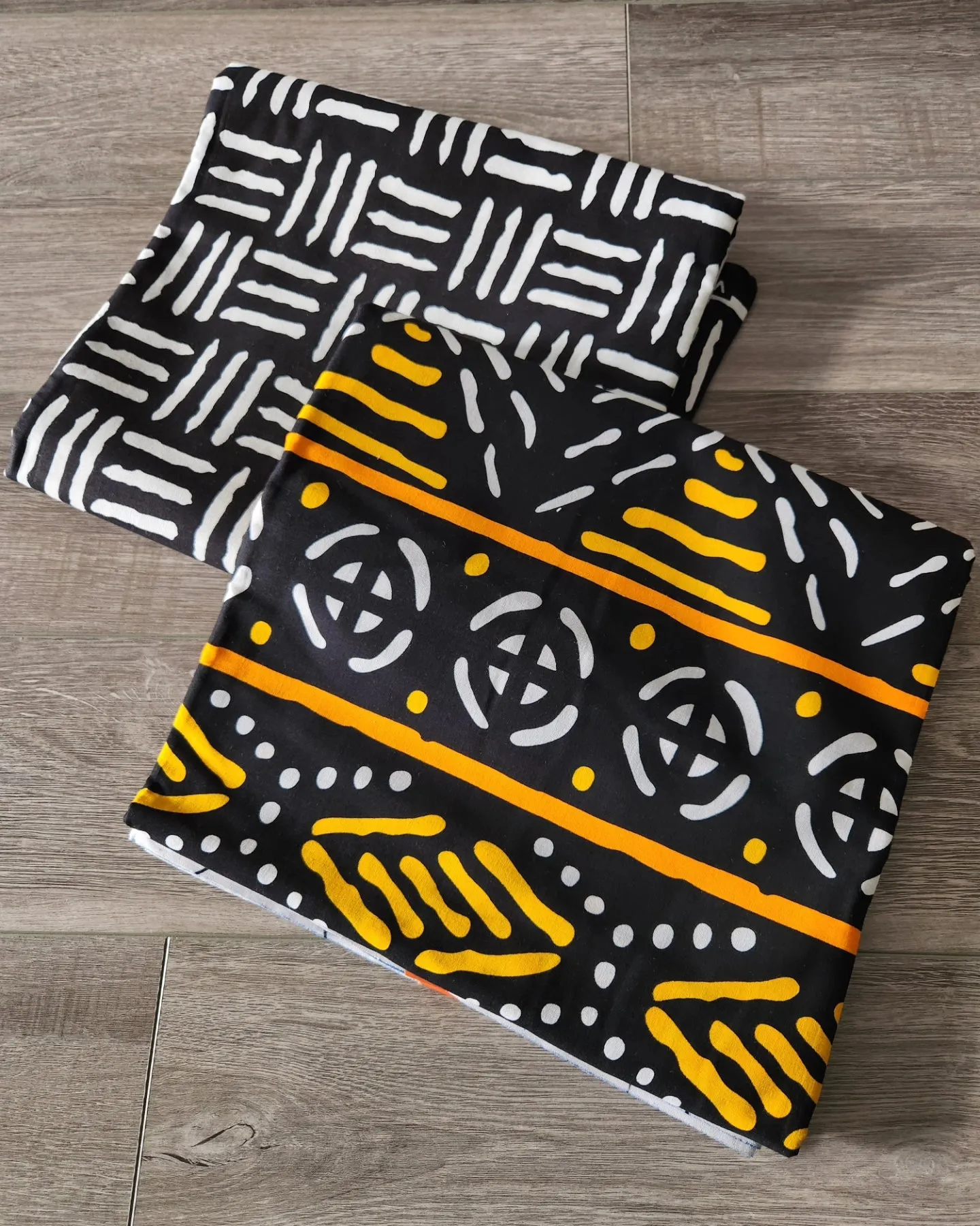 Black and Gold Mix and Match African Fabric