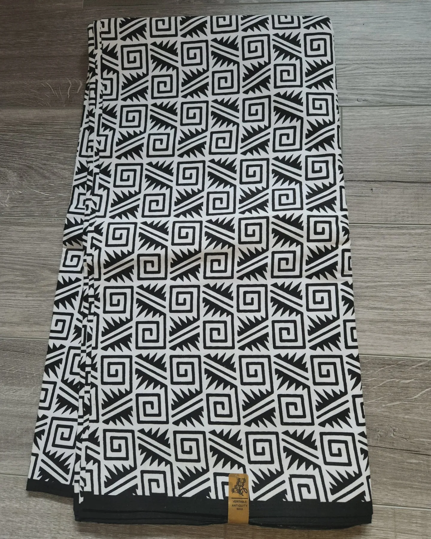 Black and White Monochrome African Print Fabric, Ankara Fabric