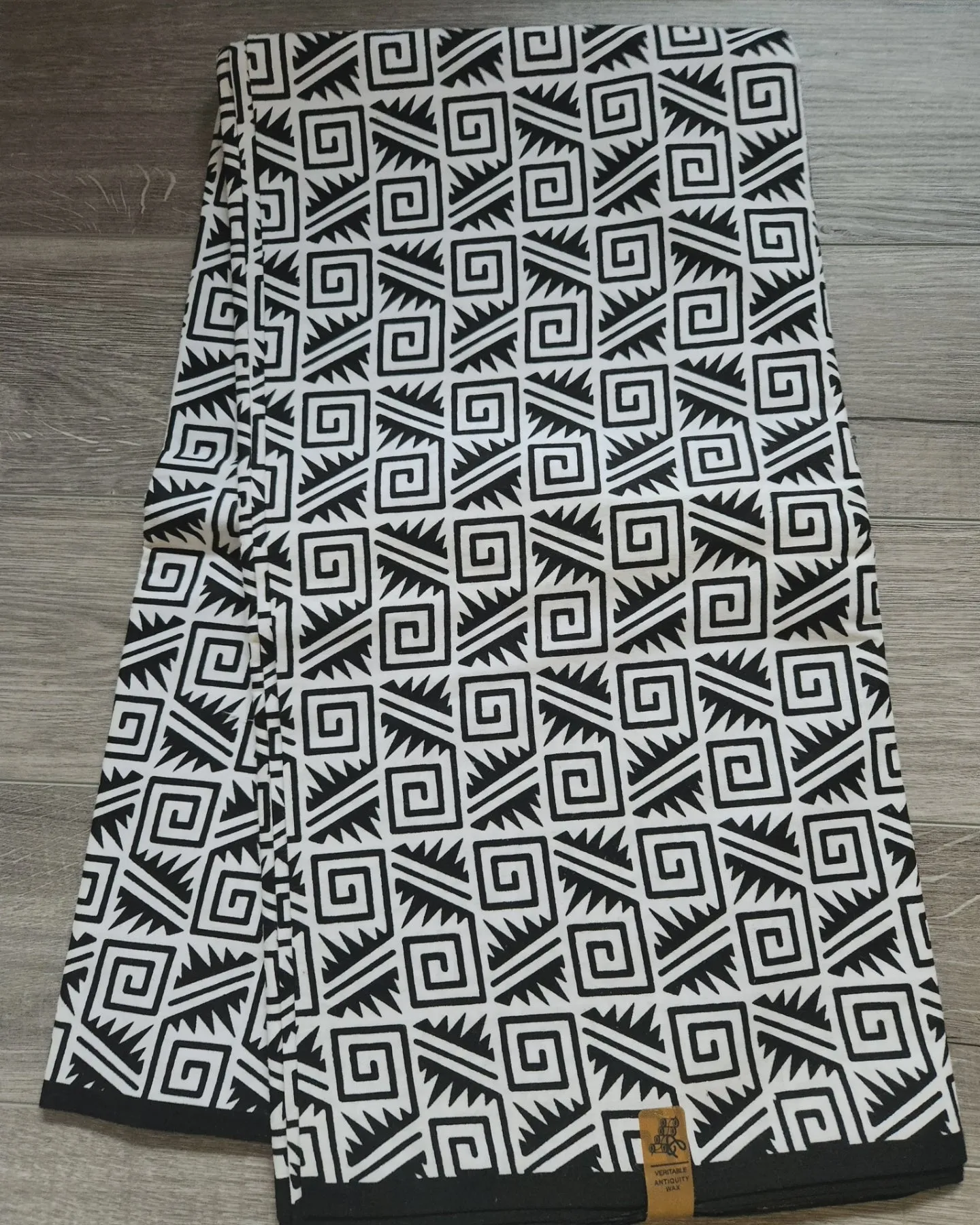 Black and White Monochrome African Print Fabric, Ankara Fabric