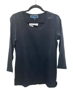 Black Top Long Sleeve Basic Karen Scott, Size M