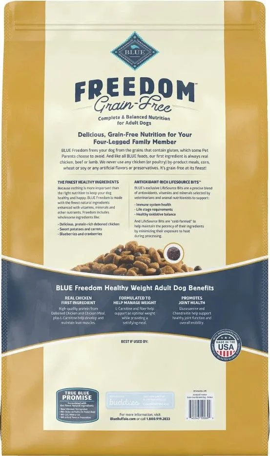 Blue Buffalo Freedom Adult Healthy Weight Chicken Recipe Dry Dog Food