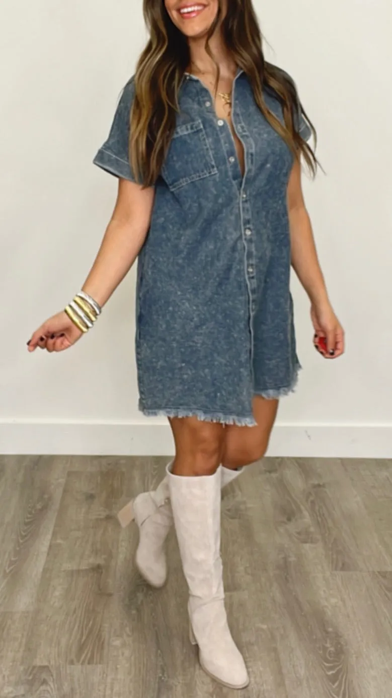 Blue Ivy Washed Denim Dress