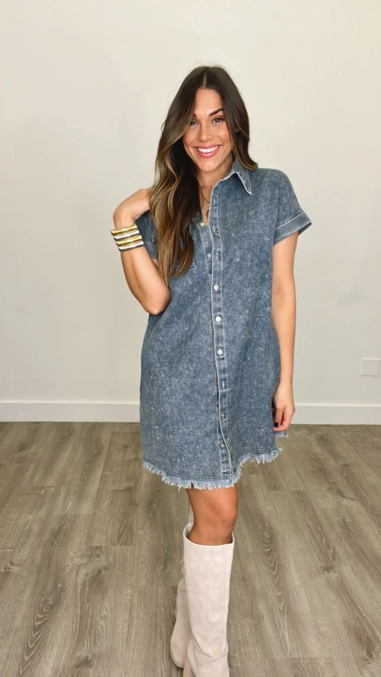 Blue Ivy Washed Denim Dress