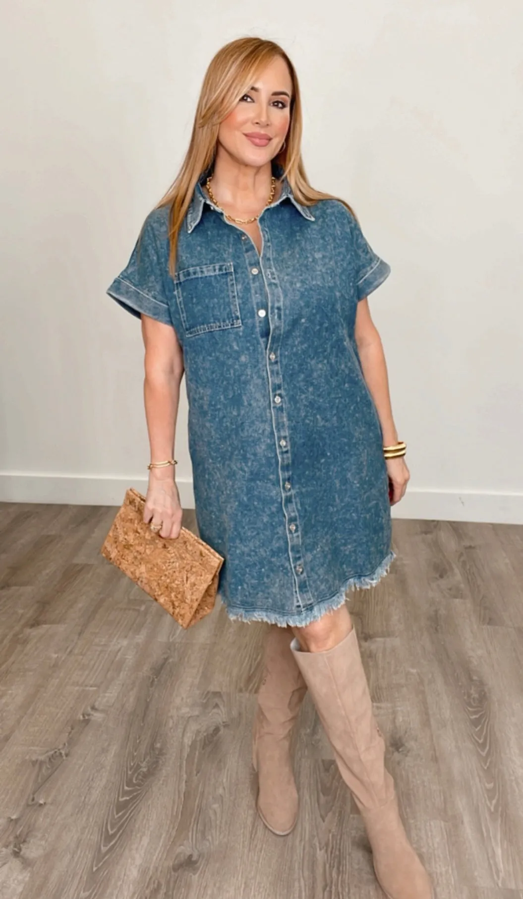 Blue Ivy Washed Denim Dress