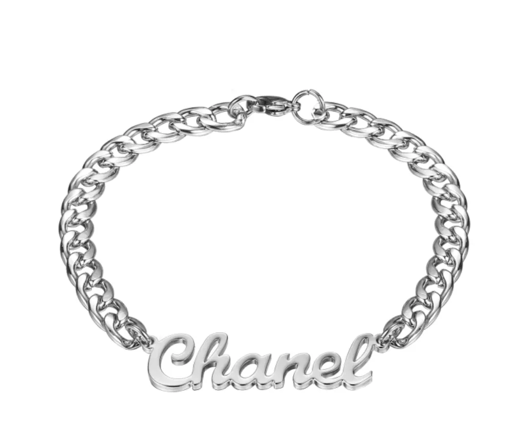 Bold Link Chain Name Bracelet