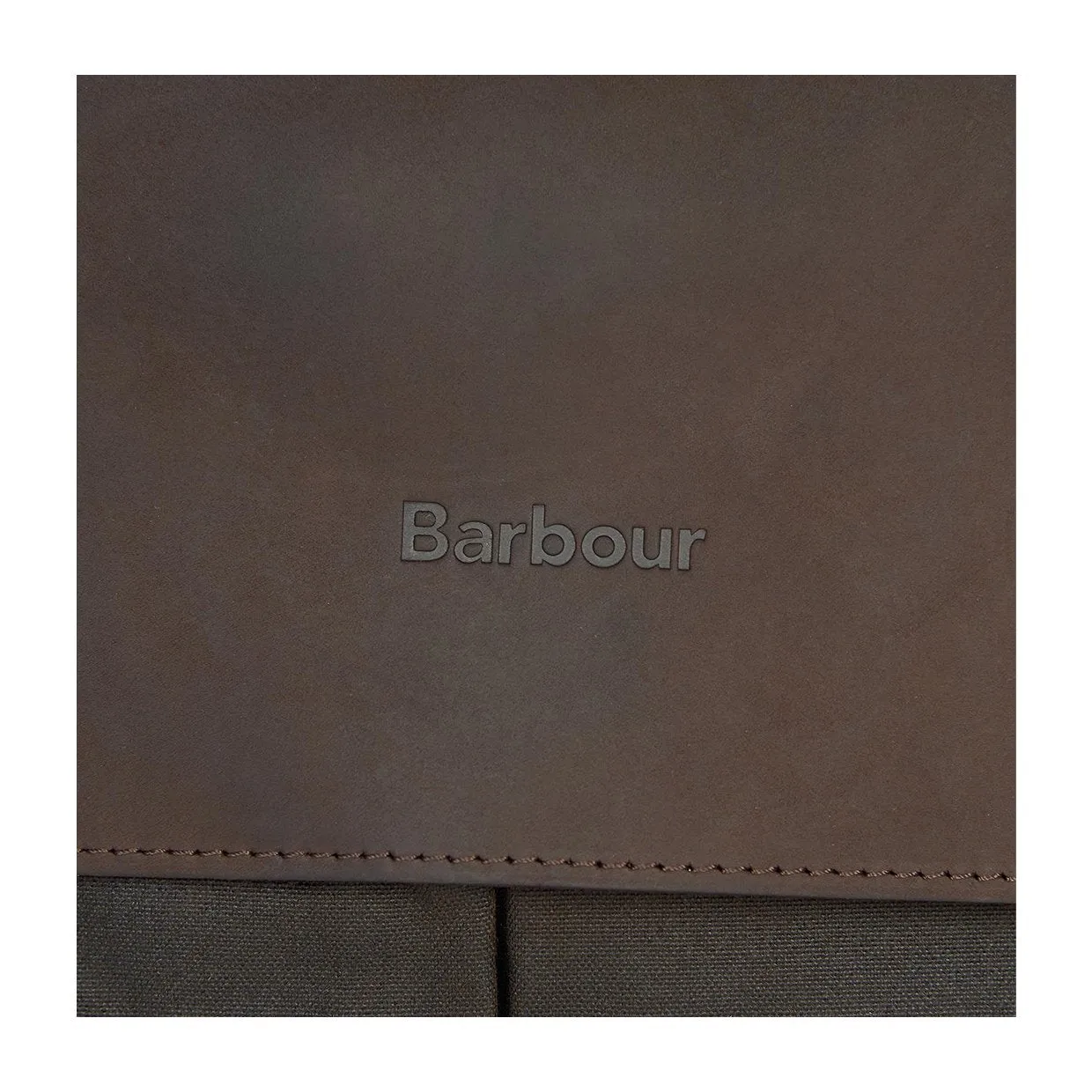 Borsa Barbour Wax Leather Briefcase Verde Oliva