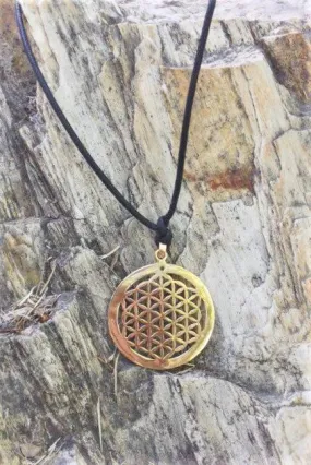 Brass Flower Of Life Necklace