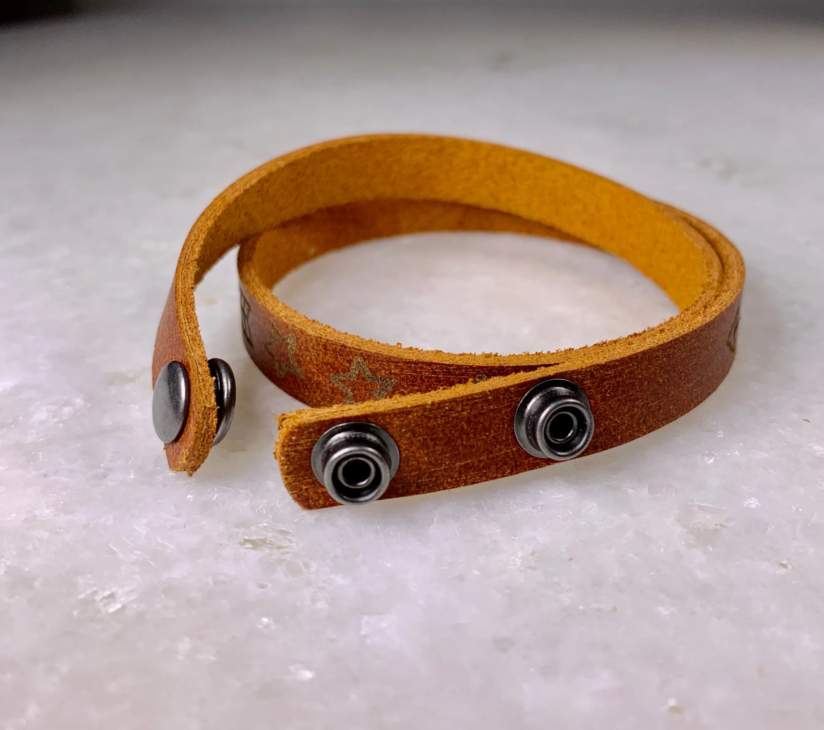 Brown Leather Wrap Bracelet