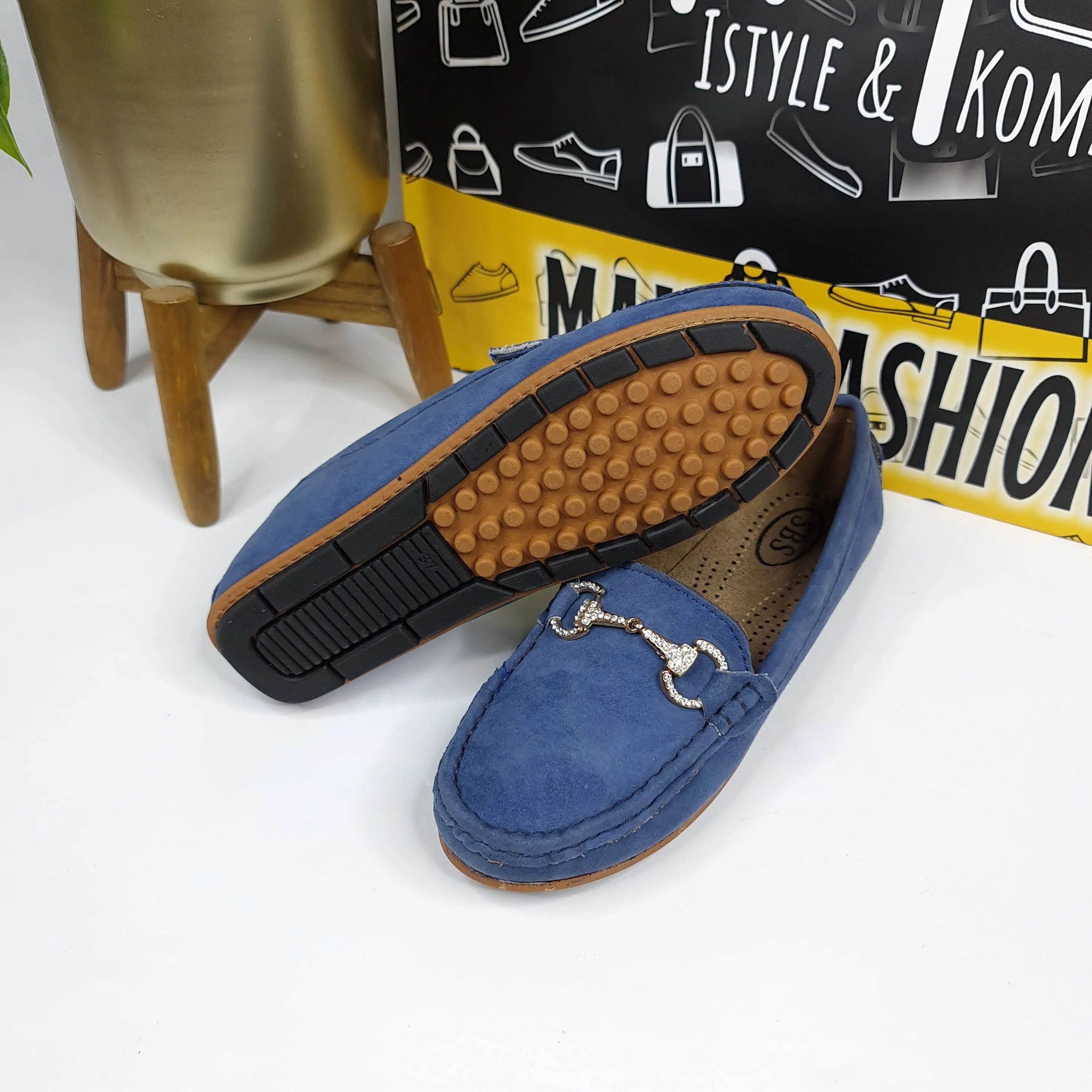 Buckle Leather Moccasins