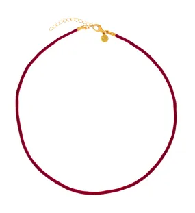 Burgundy Cord with Gold Plated Endings, 15.7 Length, Cadenas Collection