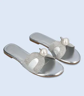 BW9445-SILVER-Women Slipper