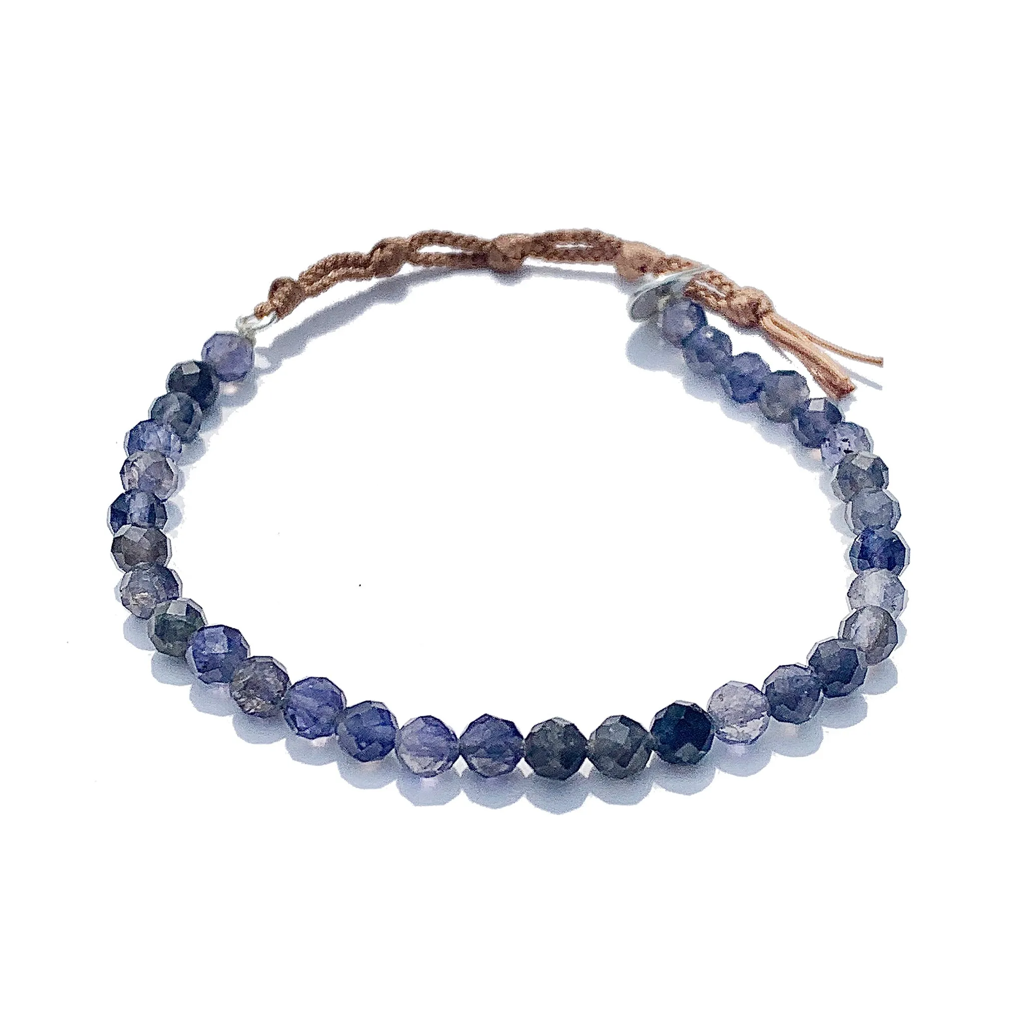 Chan Luu Single Wrap Beaded Bracelet in Iolite and Sterling Silver