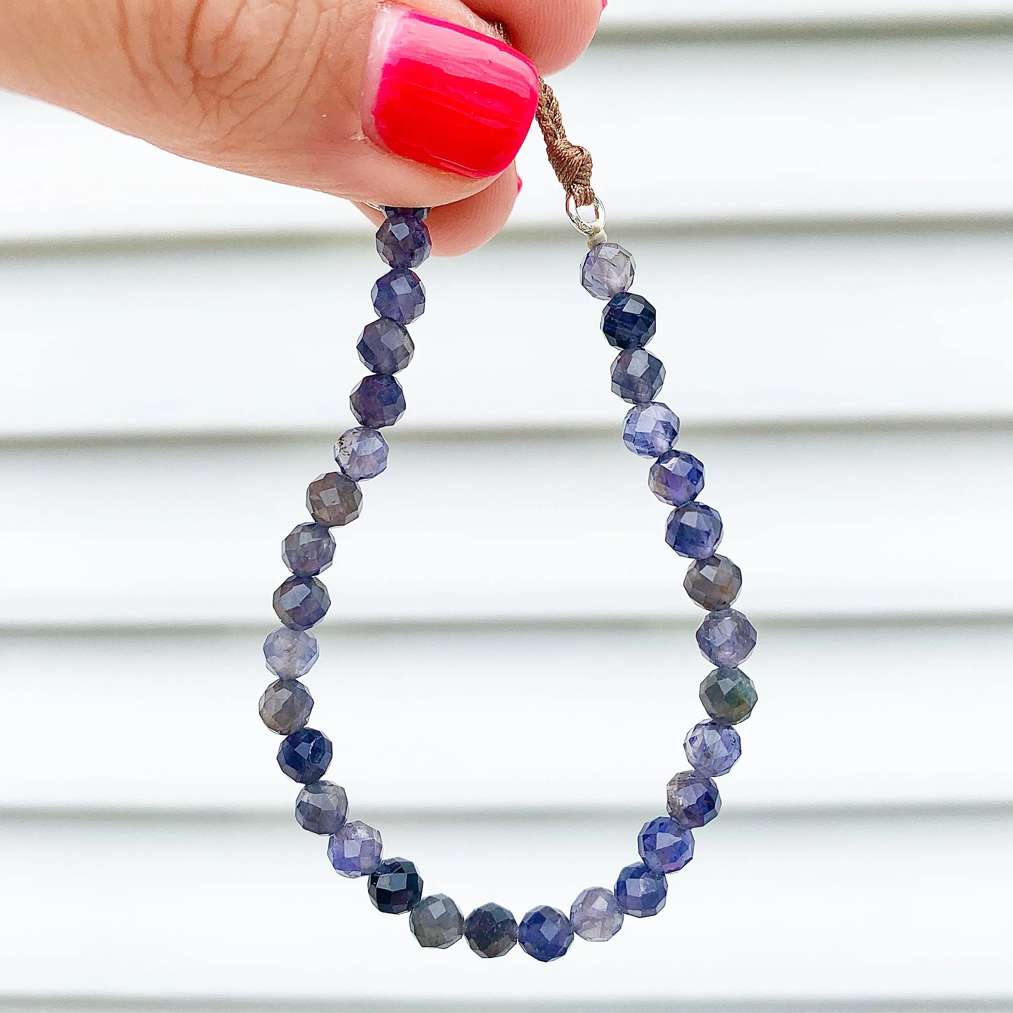 Chan Luu Single Wrap Beaded Bracelet in Iolite and Sterling Silver