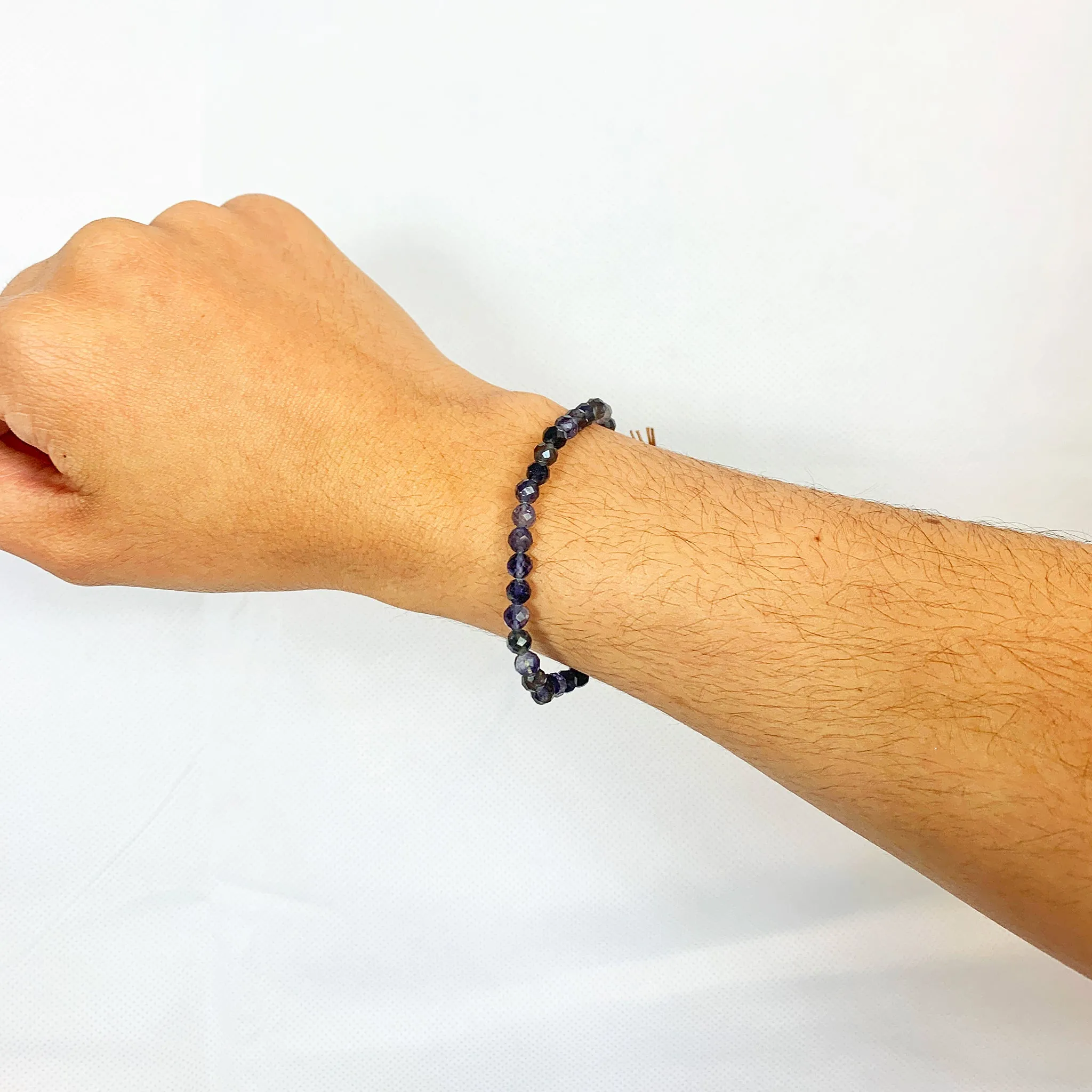 Chan Luu Single Wrap Beaded Bracelet in Iolite and Sterling Silver