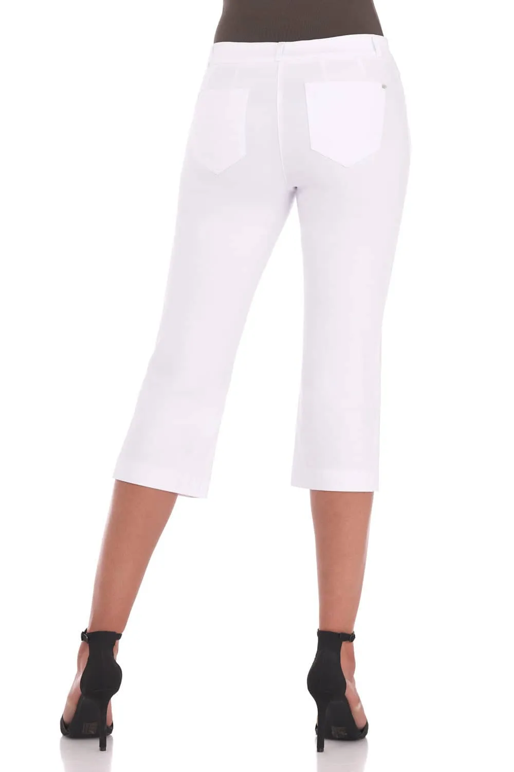 Chic Capris with 5 Pockets and Zipper Closure