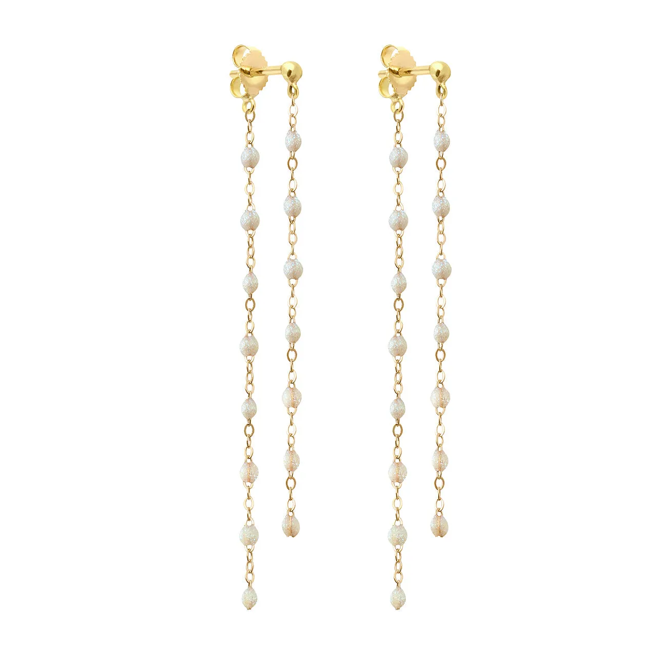 Classic Gigi dangling Opal earrings, Yellow Gold