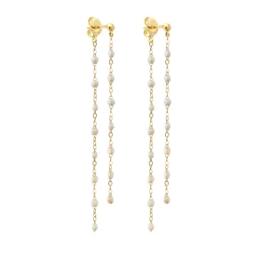 Classic Gigi dangling Opal earrings, Yellow Gold