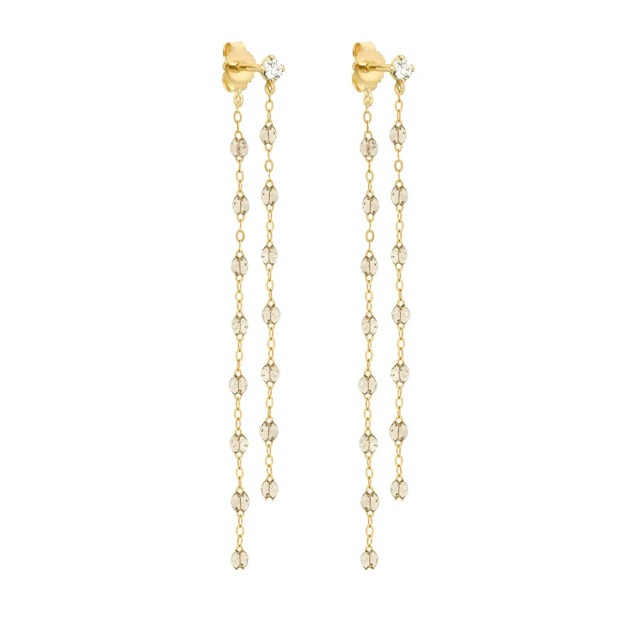 Classic Gigi dangling Sparkle diamond earrings, Yellow Gold