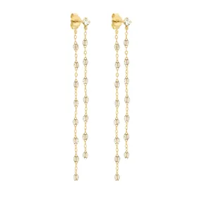 Classic Gigi dangling Sparkle diamond earrings, Yellow Gold