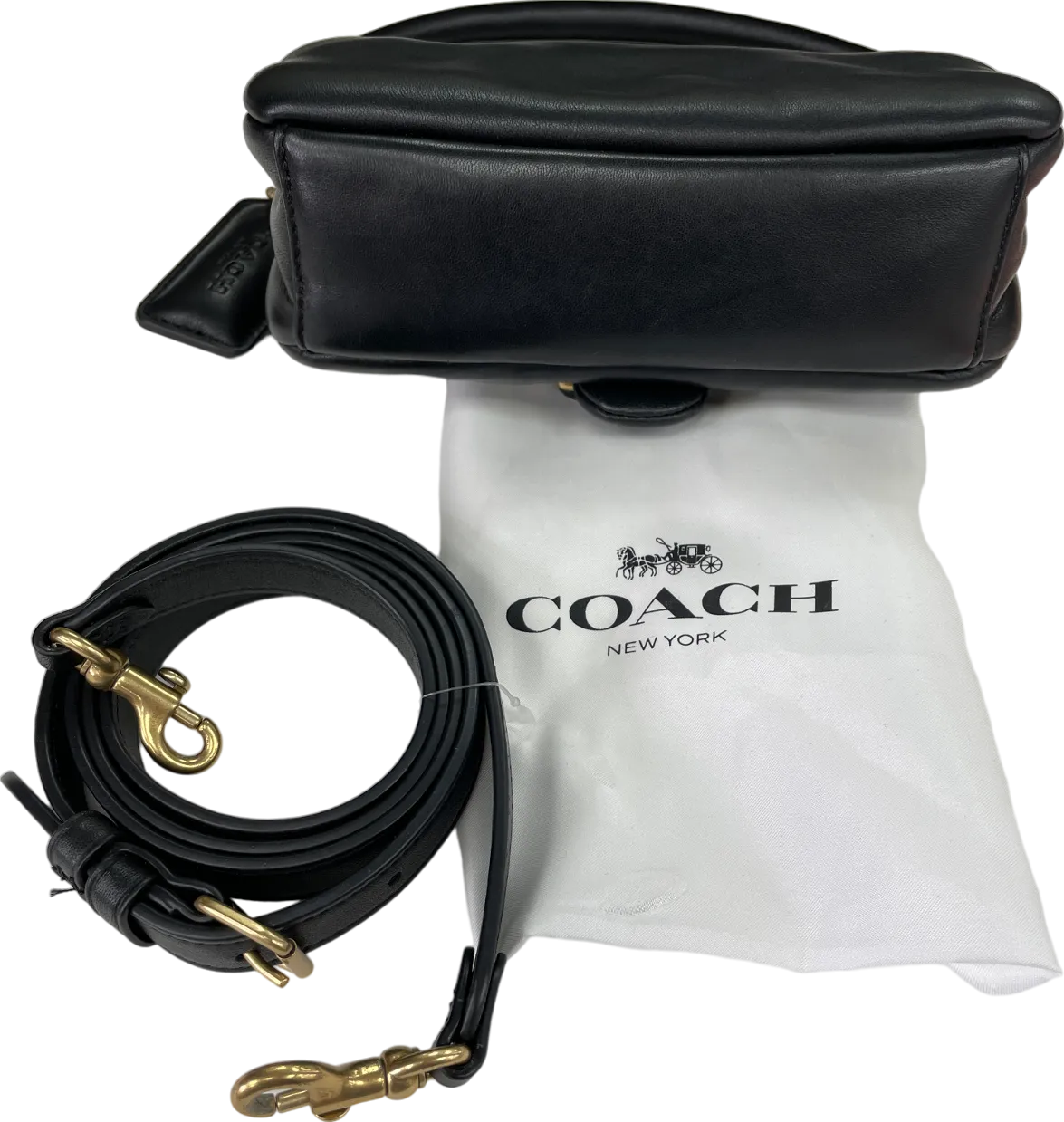 Coach Pillow Tabby Small Leather Shoulder Bag - Black