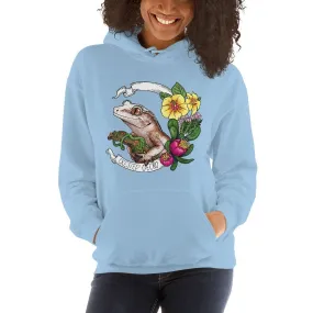 Crested Gecko Banner Hoodie, Reptile Gift Lizard Pullover