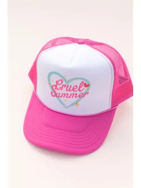 Cruel Summer Trucker Hat Fuschia