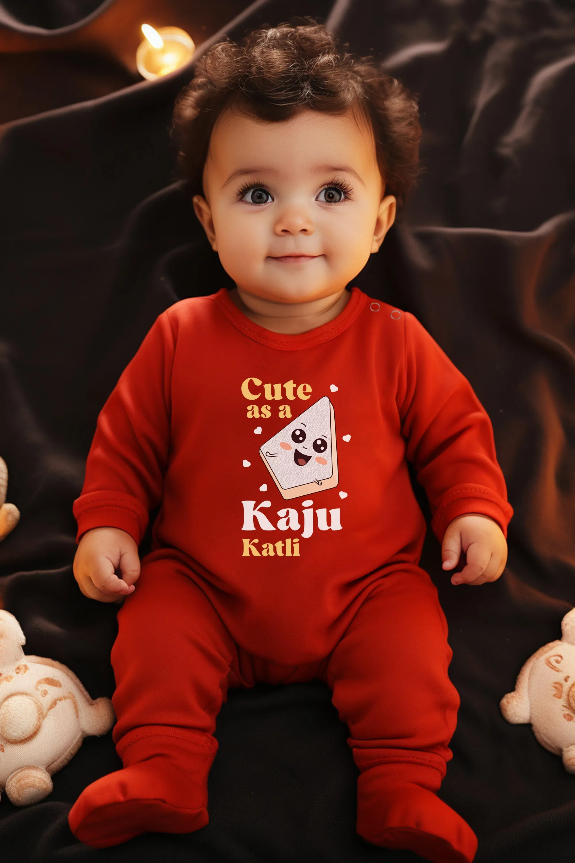 Cute As A Kaju Katli Baby Romper | Onesies