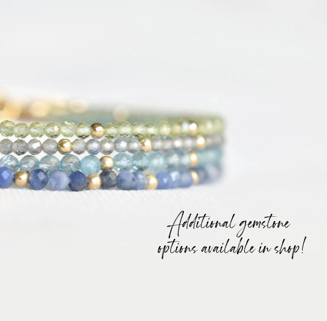 Dainty Labradorite Gemstone Bracelet